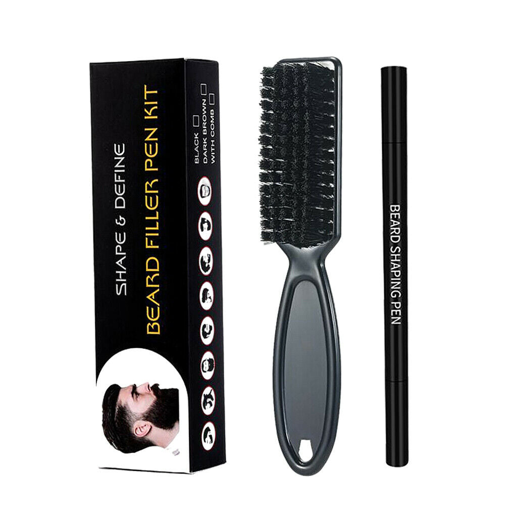 Professional Beard Filler Pen Moustache Brush Shaper Sweatproof Anti-Fade Men
