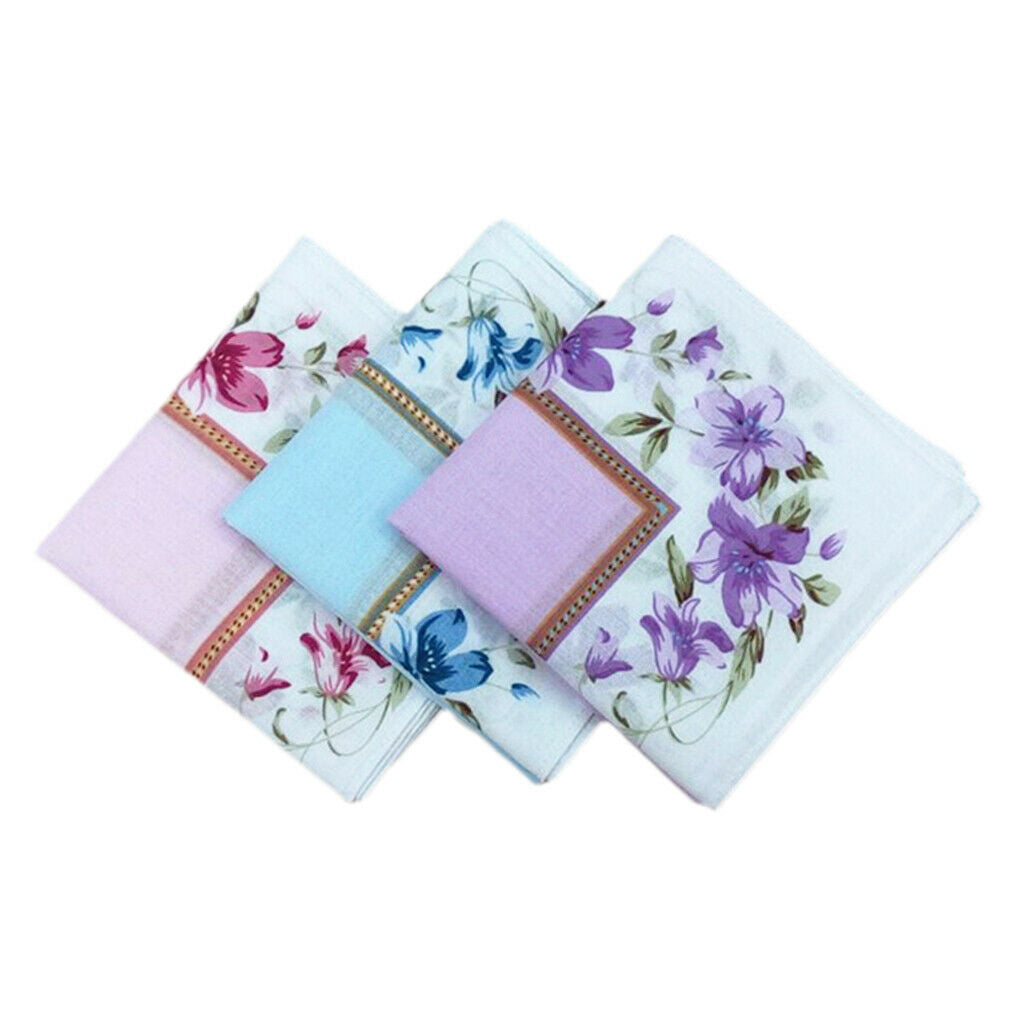 12pack Classic Pure Cotton Handkerchiefs Square Wedding Hankie Towel 43x43cm
