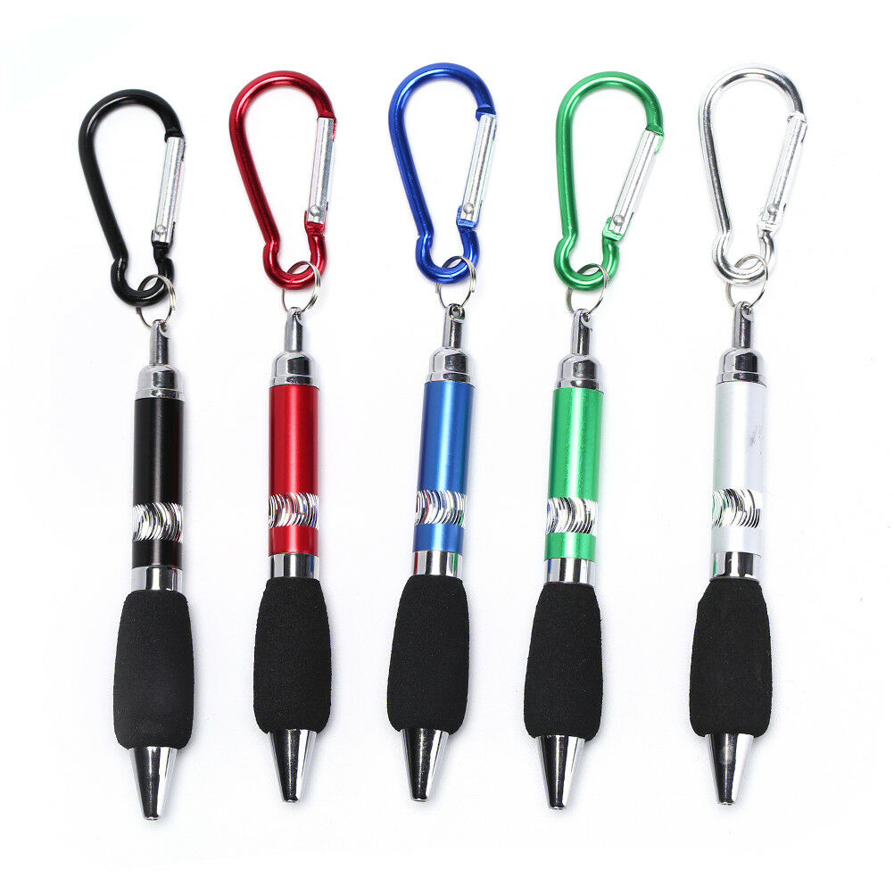 1pc 0.7mm golf pen recording Score with Carabiner length 16CM random col.l8