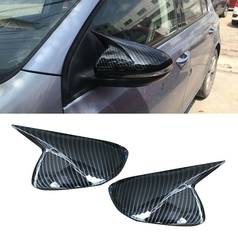 Car Styling Carbon Look Rearview Mirror Cover for Golf 6 MK6 R VI 2009-2012 S1U6