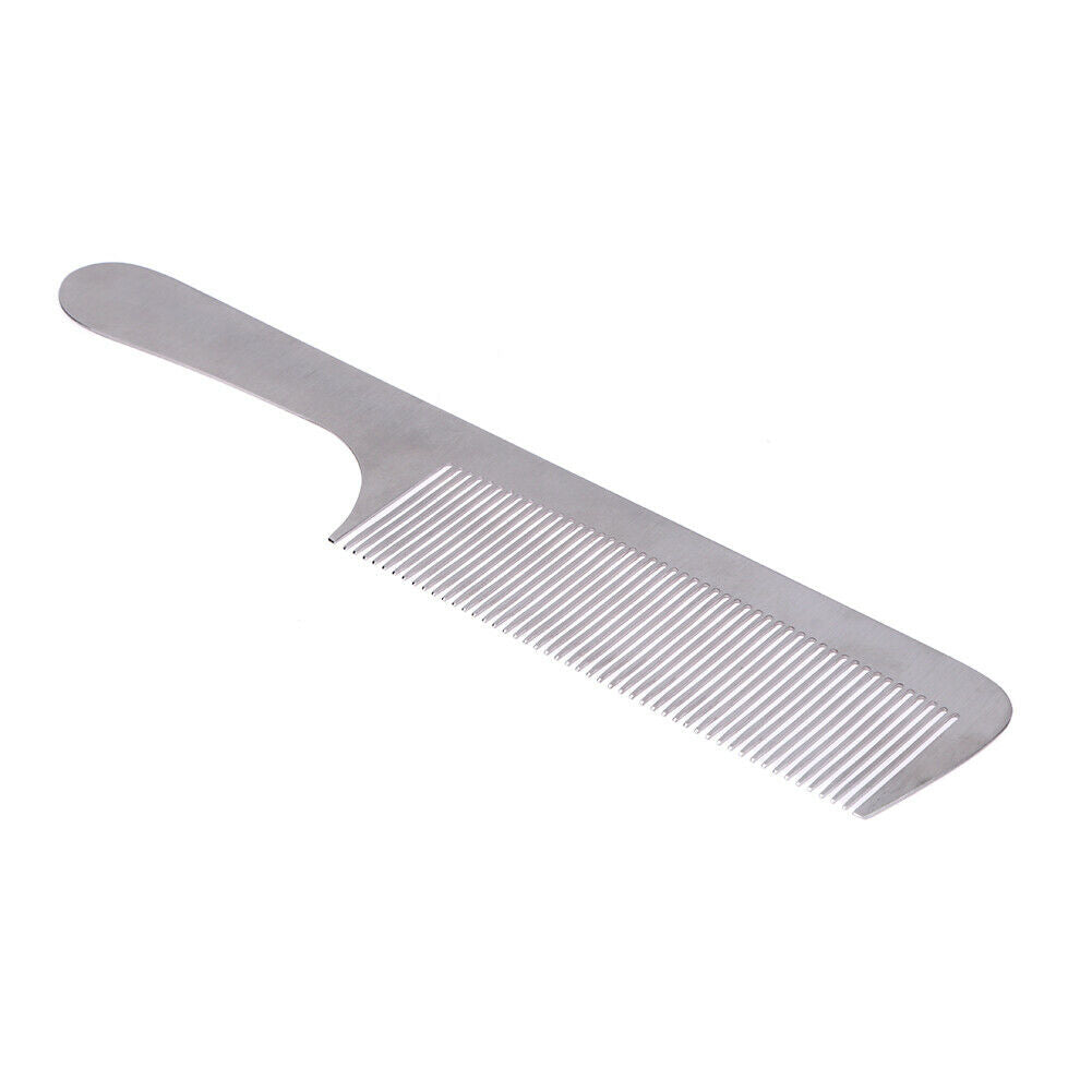 Anti-static Stainless Steel Comb Professional Salon Hair Styling Cut Barber T  @