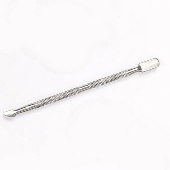Stainless Steel Cuticle Nail Pusher Remover Double Ended Pedicure Tool Utility