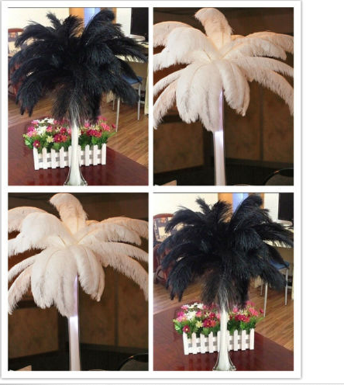 100pcs Natural white Ostrich feather 6-8in/15-20cm Diy carnival costume headress