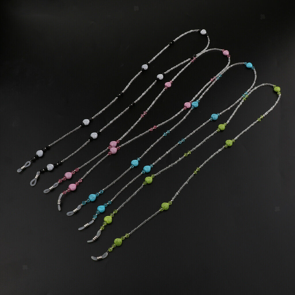 4pcs Practical Eyeglasses Chain Strap Glasses Band Eyeglass Cord Holder Set