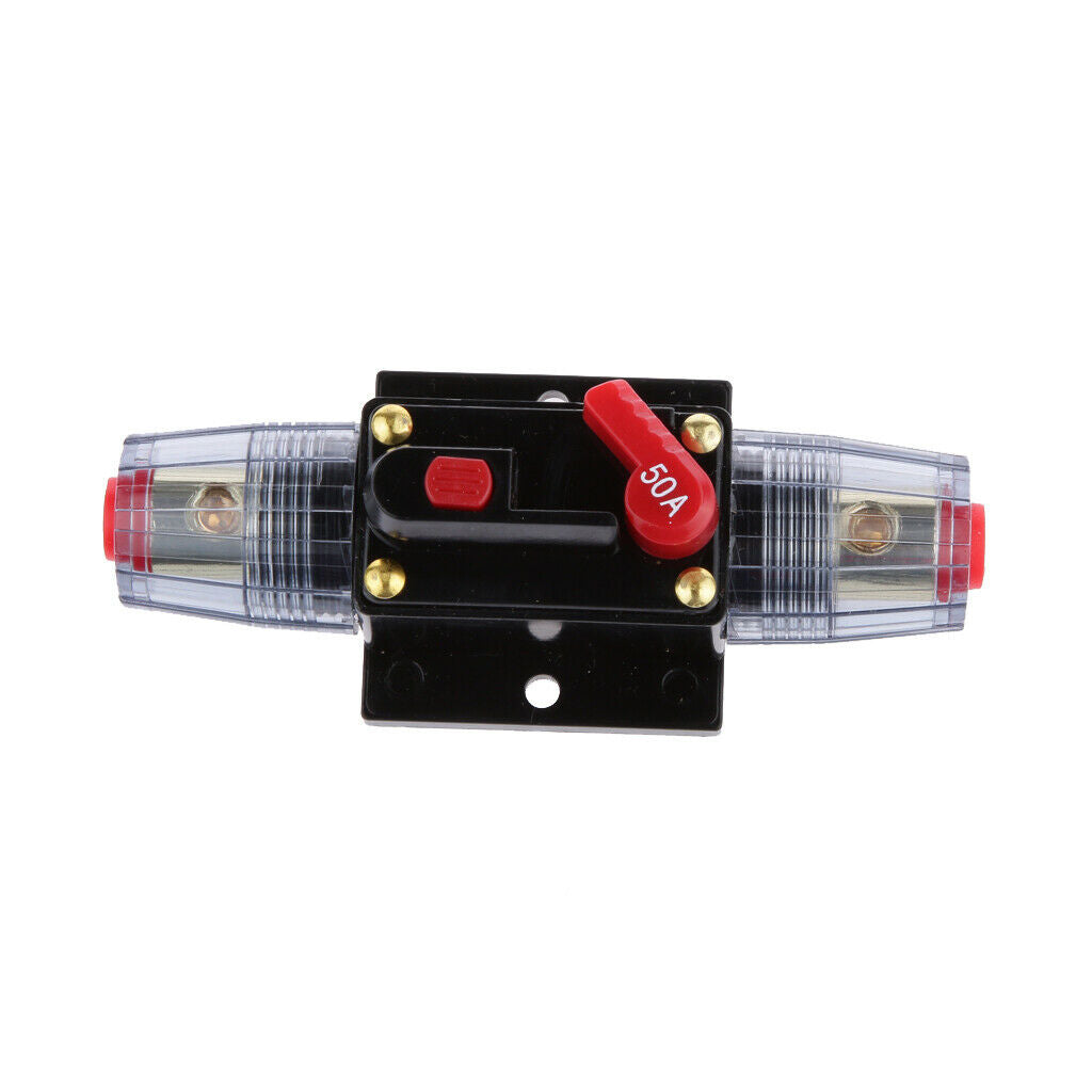 2x 12-24V Car Auto Boat Audio Fuse Holder 50A&20A Auto Reset Circuit Breaker