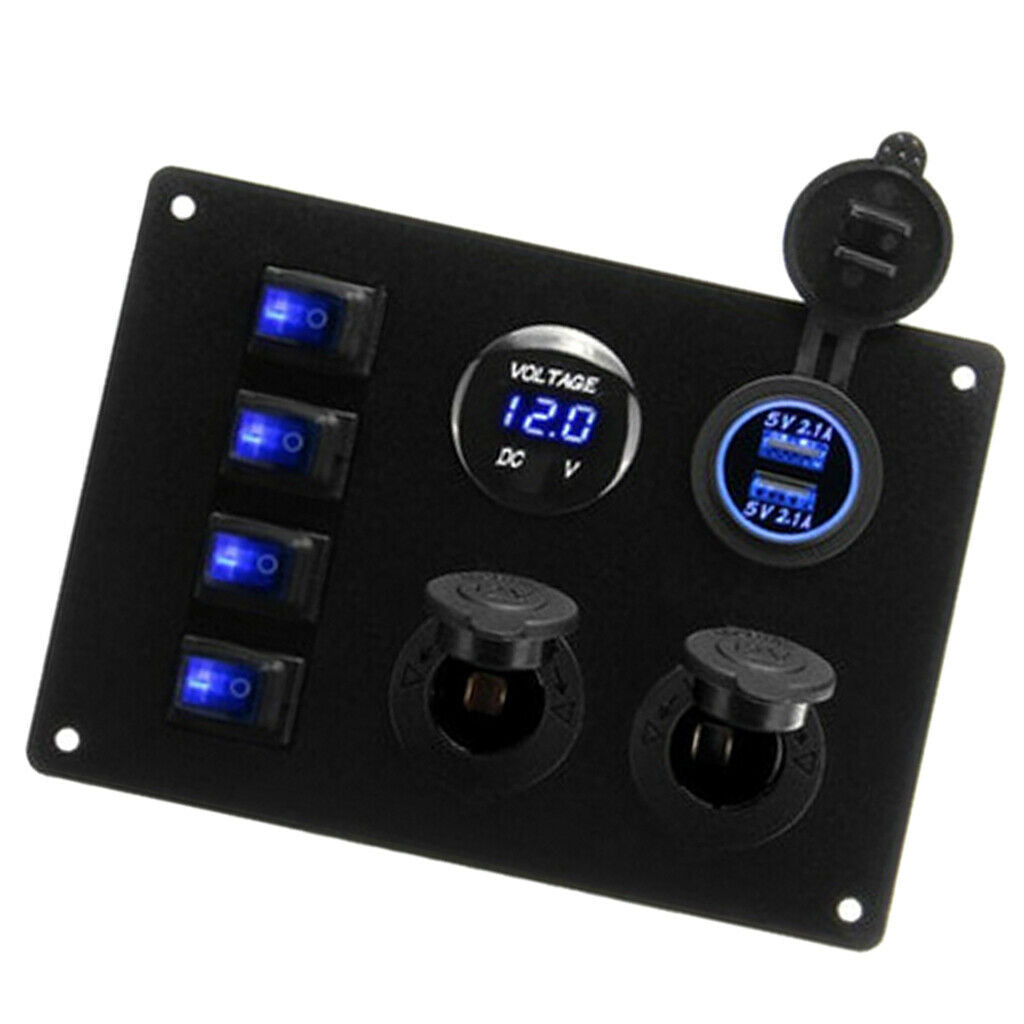 12V Modified Waterproof Panel Warping Switch Electric Meter