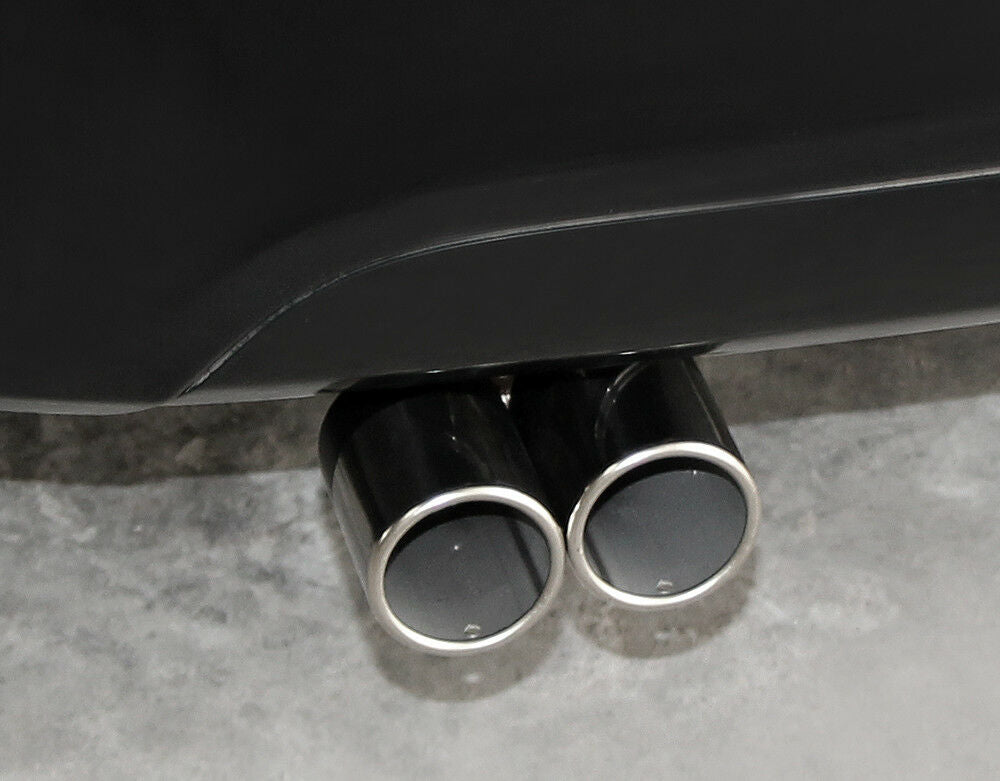 Twins Rear Bent Stainless Steel Car Exhaust Dual Pipe Chrome Tail Muffler Tip