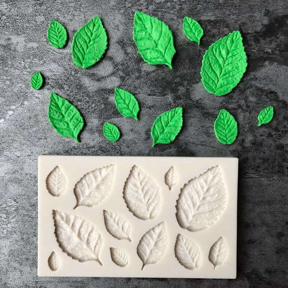 Leaf Shaped Silicone Mold Leaves Cake Decor Fondant Cookies Moulds Baking .l8