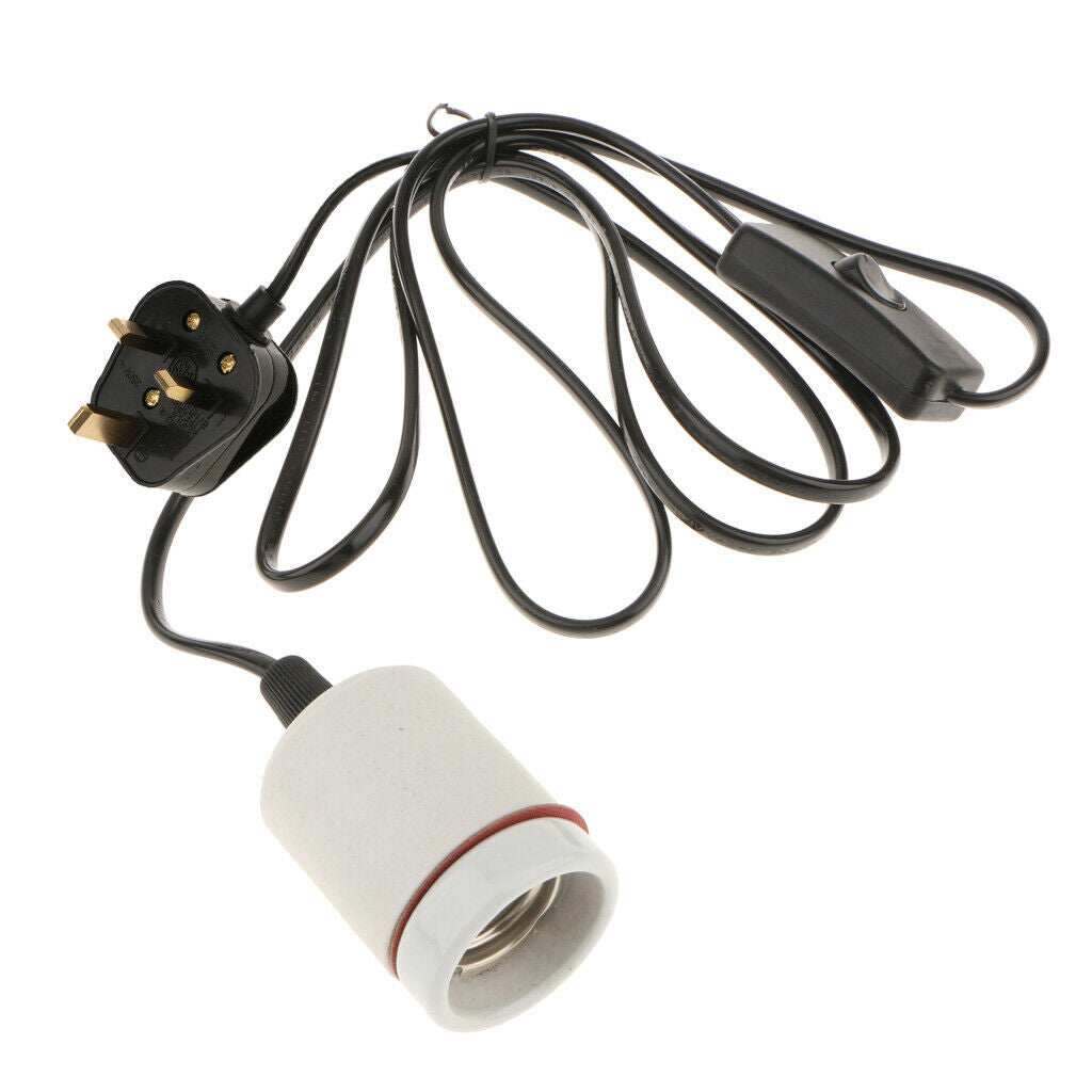 UK Plug  Basking Lamp Holder Reptile Infrared