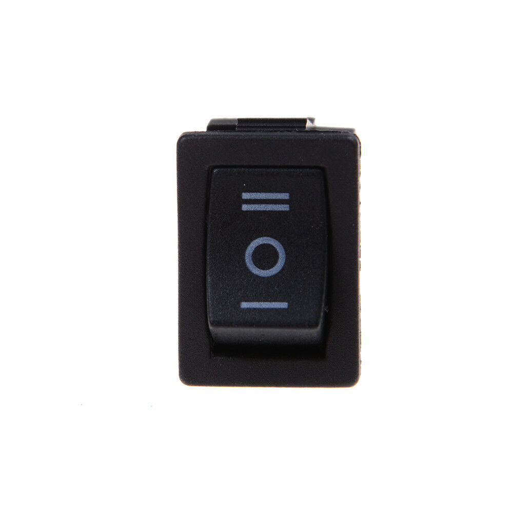 5Pcs SPDT On/Off/On Mini Black 3 Pin Rocker Switch AC 6A/250V 10A/125V JE   WF
