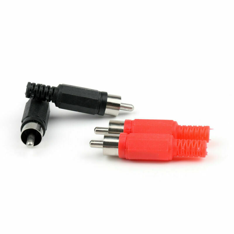 100 Pc RCA Plug Solder Type Audio Cable Connector