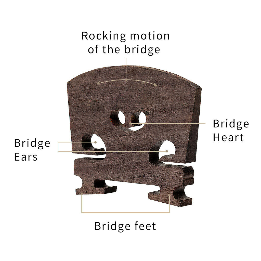 1pc Concert A Grade 4/4 Violin Ebony Bridge Wooden String Accessories Parts
