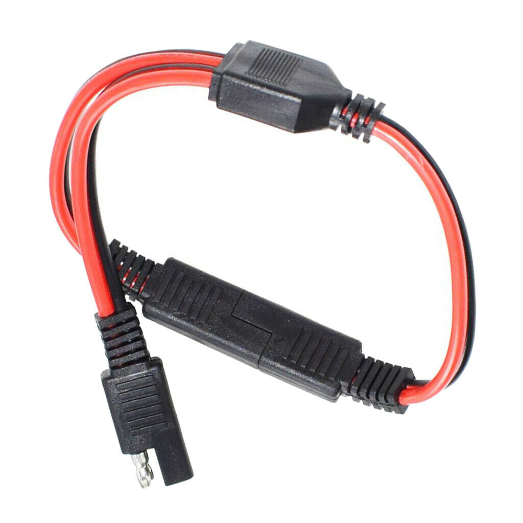 DIY 1 to 2 14 AWG 2 Pin SAE to SAE Power Extension Cable Adapter Connector