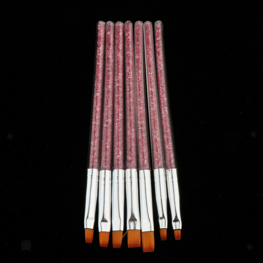 7-piece nail brush set for UV gel and acrylic fingernails nail art -
