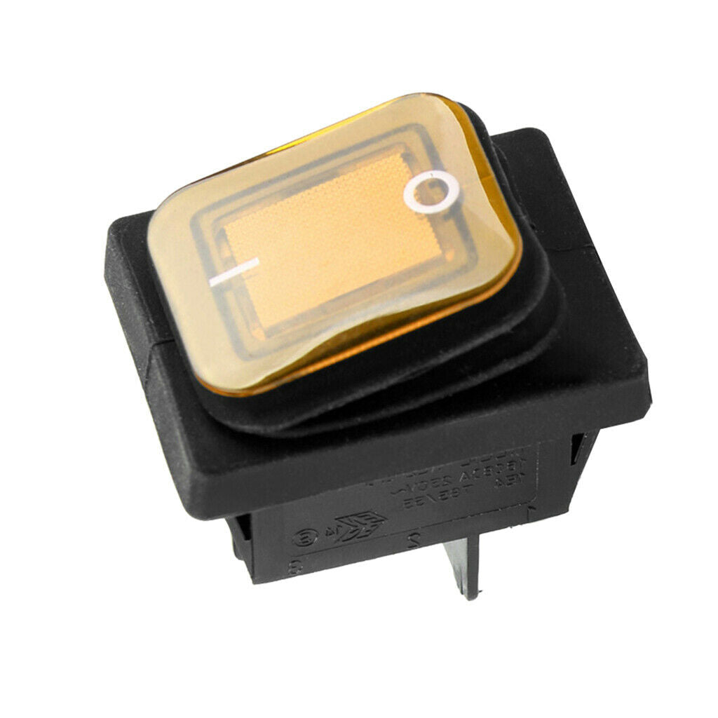12V 4 Pins Car Boat Fog Light Rocker Toggle Switch Dashboard Parts Yellow