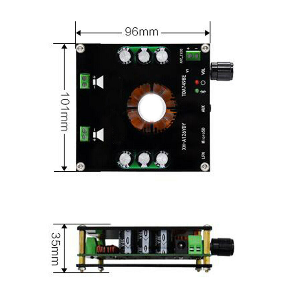 160W+160W High Power Bluetooth Power Amplifier Board TDA7498E Audio Amplifier