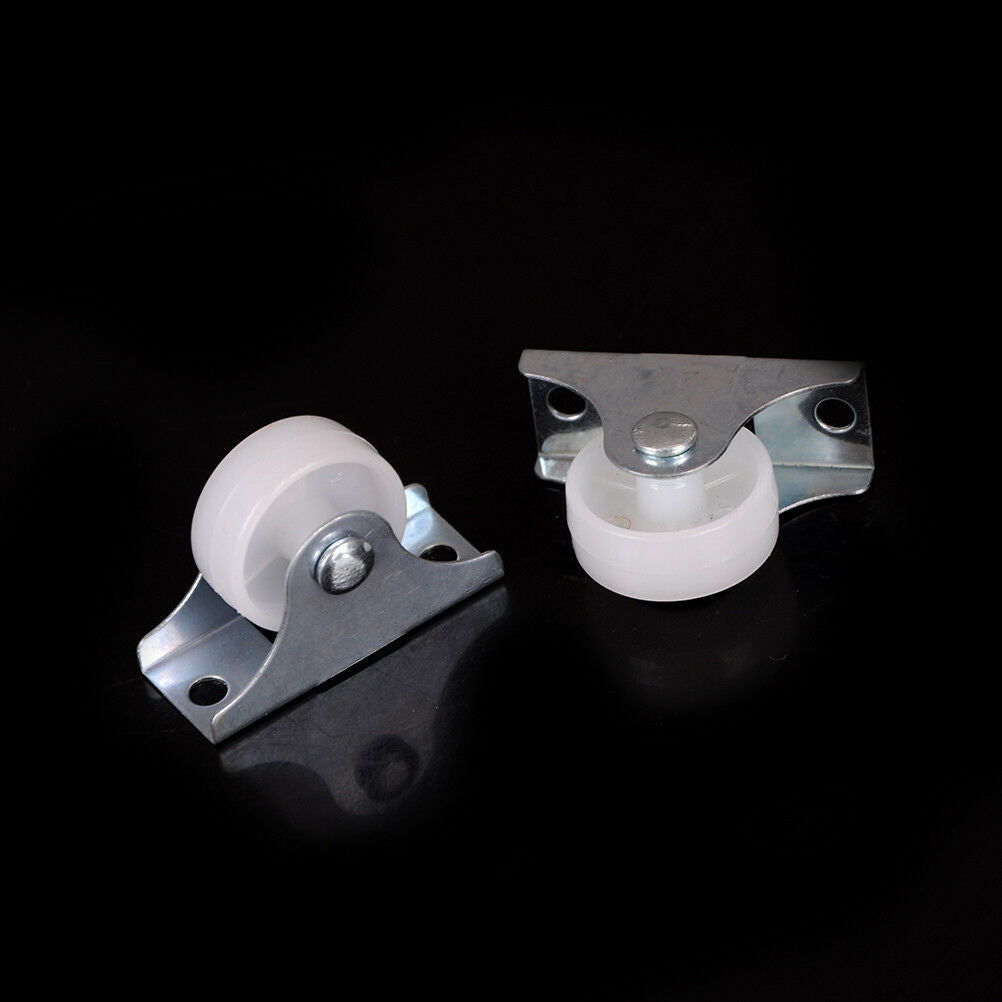 2pcs 1" Diameter Caster Wheel Fixed Metal Top Plate Rigid Caste.l8