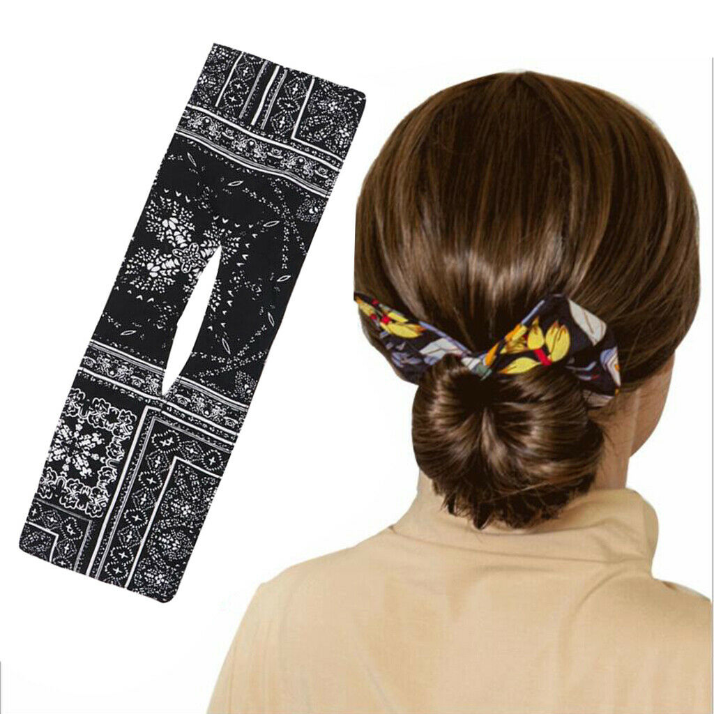 Women Summer Deft Bun Fashion Hair Bands Wire Headband Maker DIY Black + Red