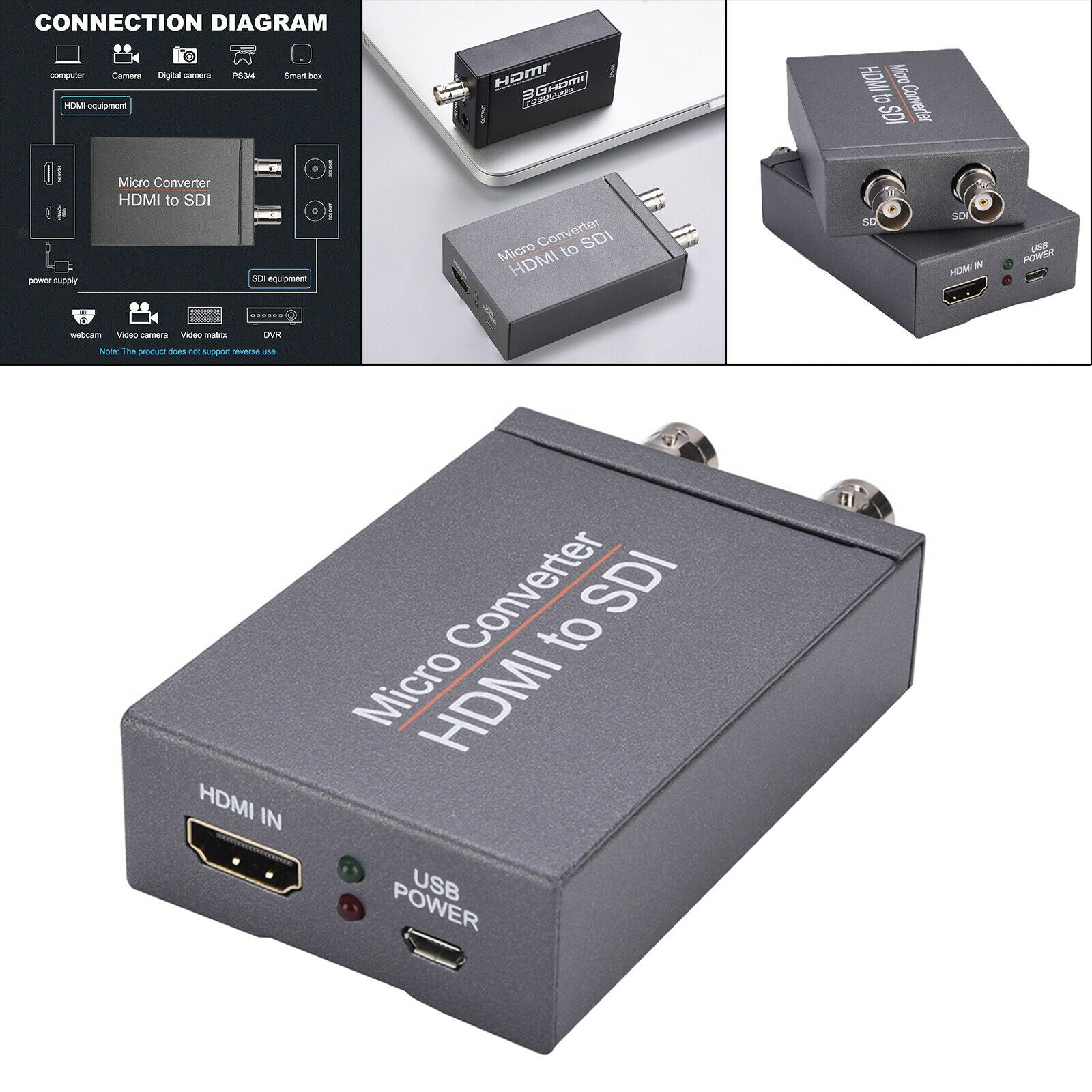 1080P HDMI to SDI Converter 2 SDI Output 2.970 Gbit/s Parts for Camera TV