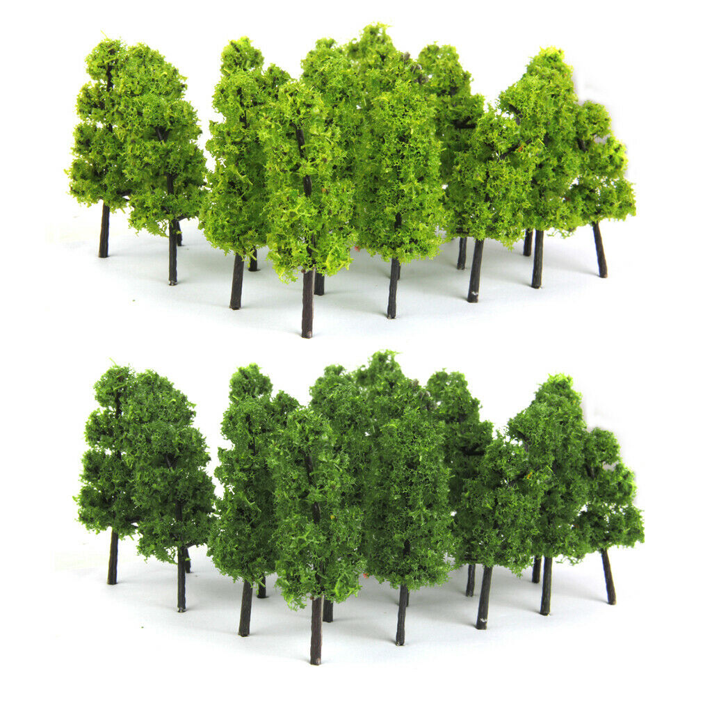 80x Plastic Mini Trees for Train Park Architecture Landscape 1:150 1:200