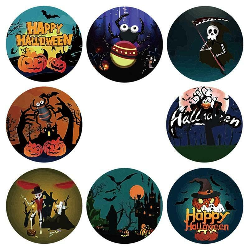 500pcs Halloween Character Stickers 8 Alternating Designs Seal Labels DIY Gift