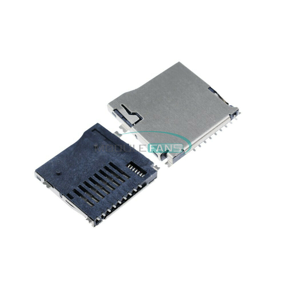 10PCS SD TF Micro Memory Card Self-eject Socket Adapter Plug TransFlash