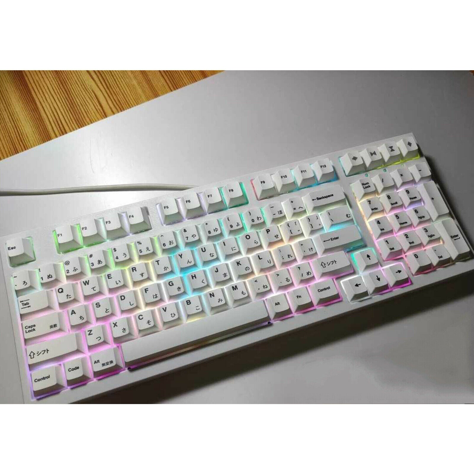 137-key Sublimation Keycap White Color Keycaps for Mechanical Keyboard