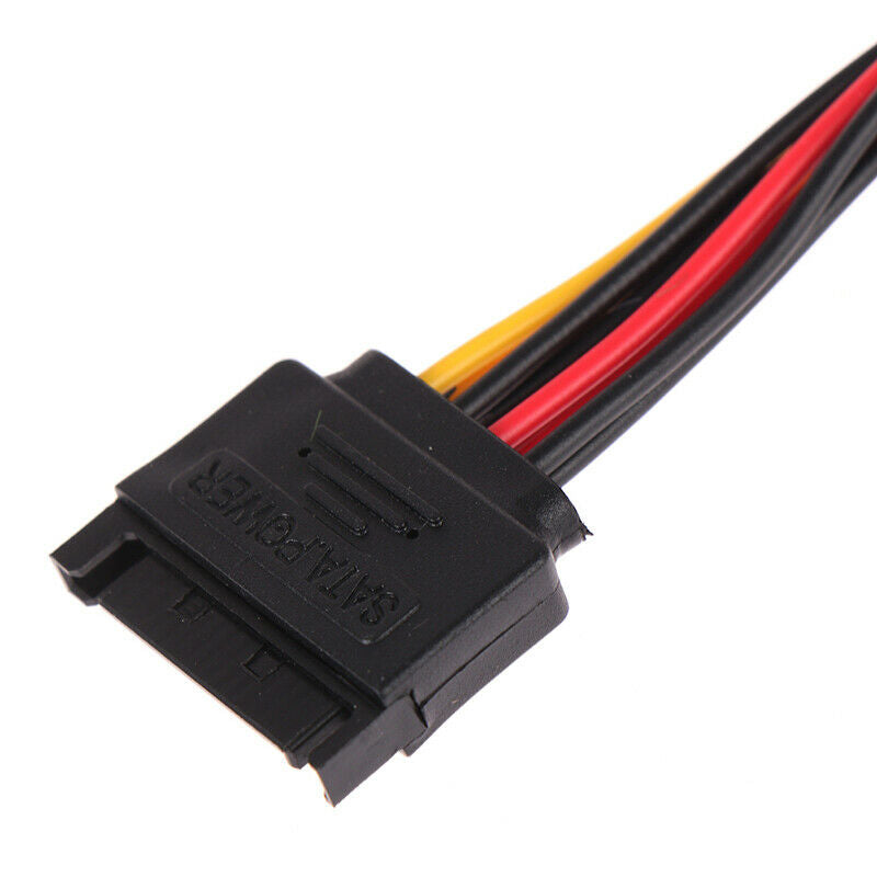 15Pin SATA Male To 2 Female 15Pin Power HDD Splitter Power Cab.l8