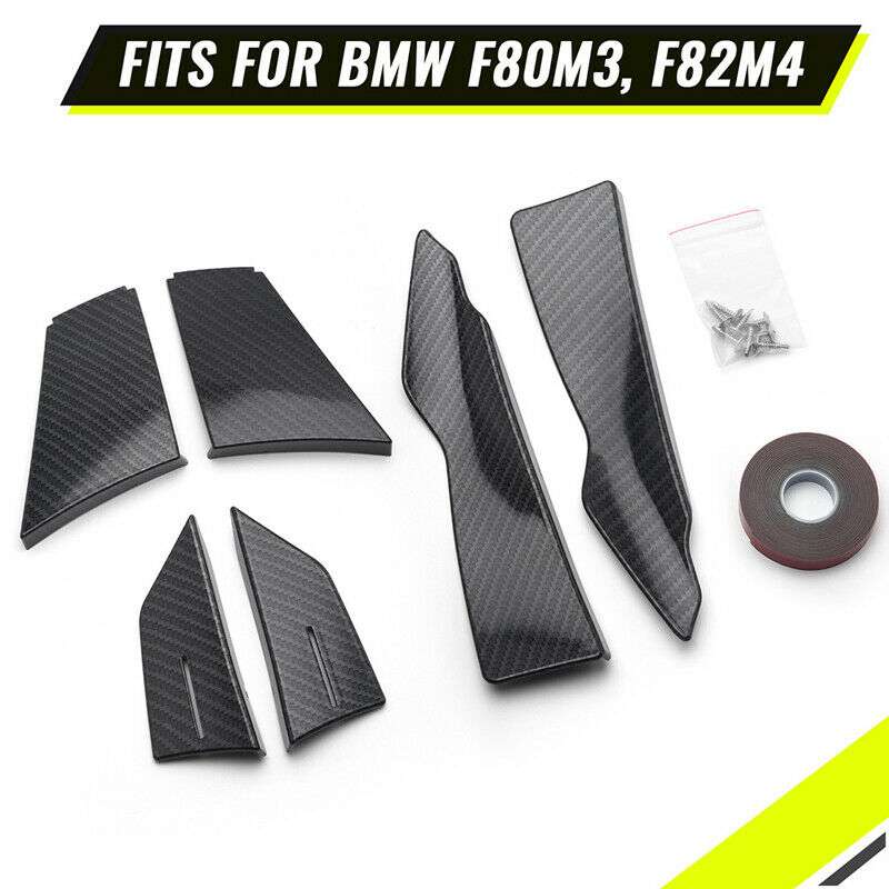 fit for BMW F80 M3 F82 M4 Car Bumper Carbon Combined Wind Splitter Spoiler Kit