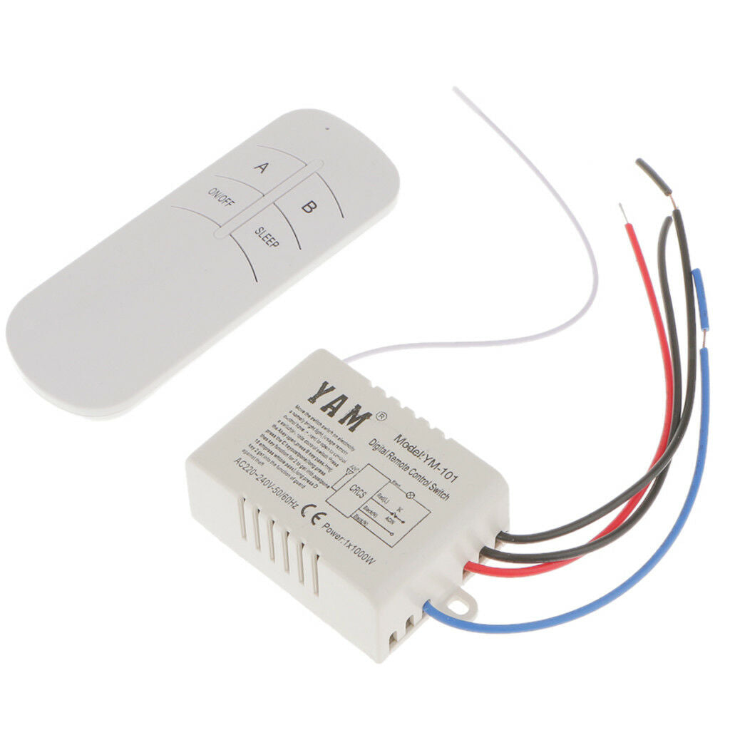 One Way Wireless Lamp Light RF Remote Control Switch with Controlller 220V
