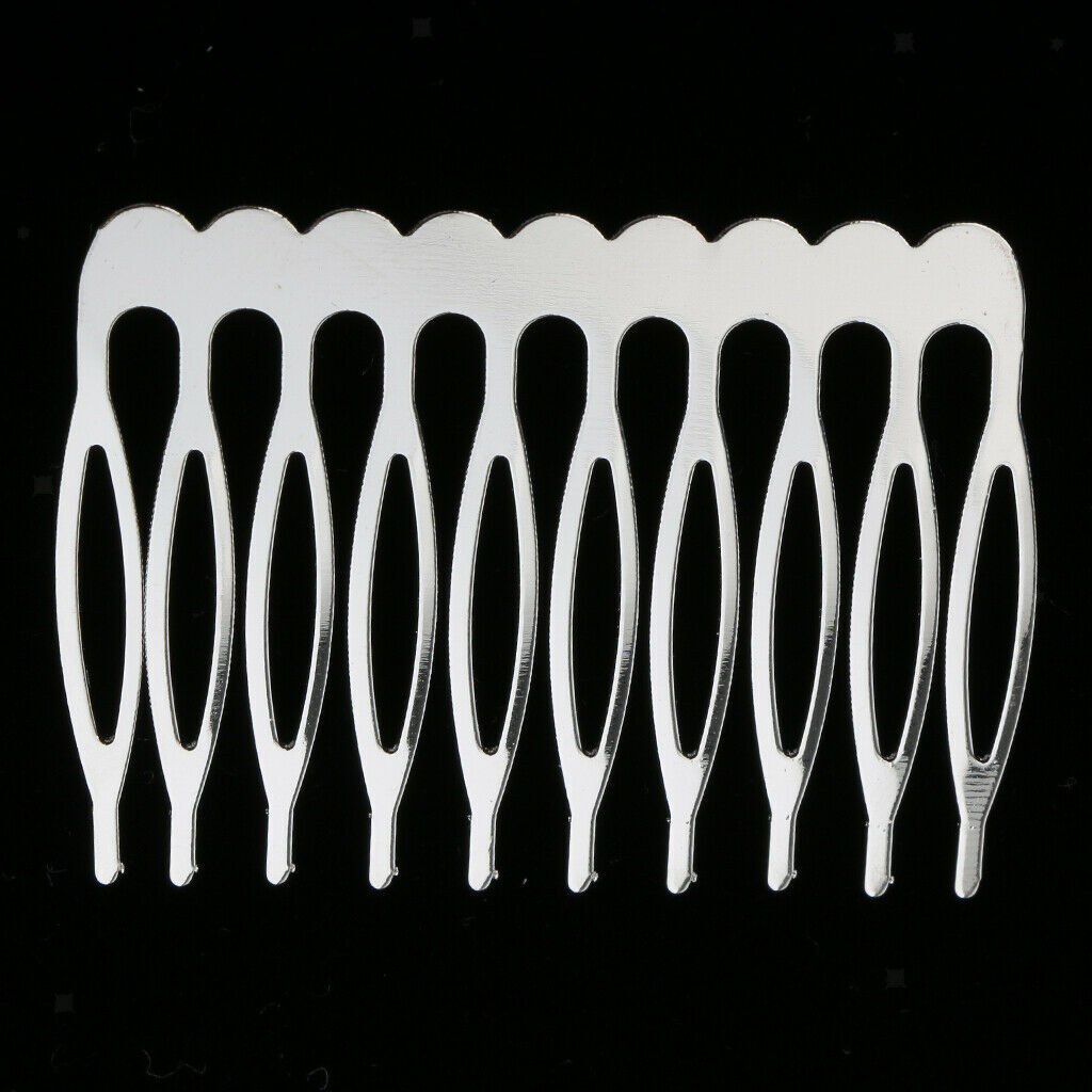 10Pcs Hair Clip Hair Combs Pins Barrettes Wedding Veil Wire Metal Comb Hair DIY
