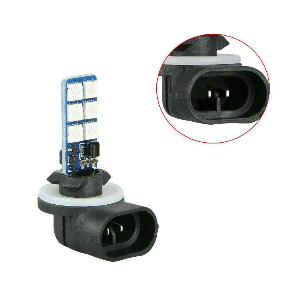 2Ã— Multi-Color 881 5050 RGB LED 12SMD Car Headlight Fog Light Lamp Bulb + Remote