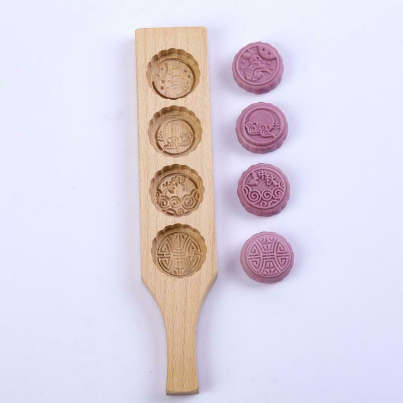 Moon Cake Molds Wooden Pastry Moulds Making Mung Bean Cake Sorbet Baking Gadgets