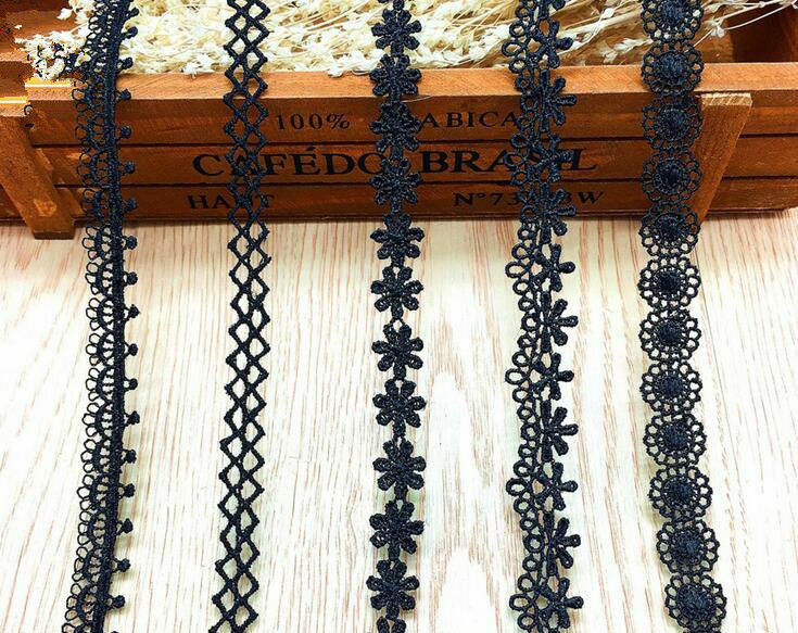 10 Yards flowers embroidery lace Trim choker Jewelry Clothing accessories