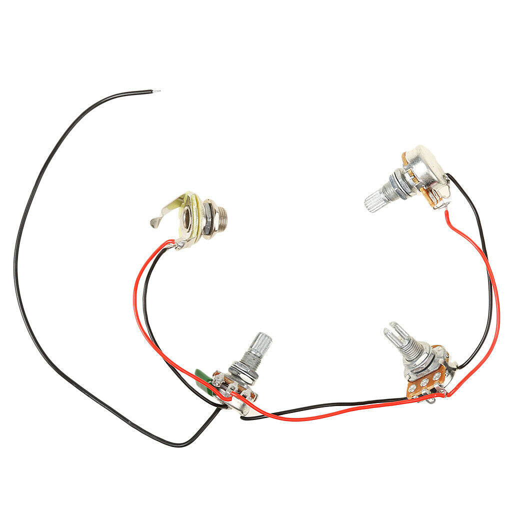 Set of Wiring Harness 2 Volume 1 Tone 500K for Jazz Bass Guitar Accessories