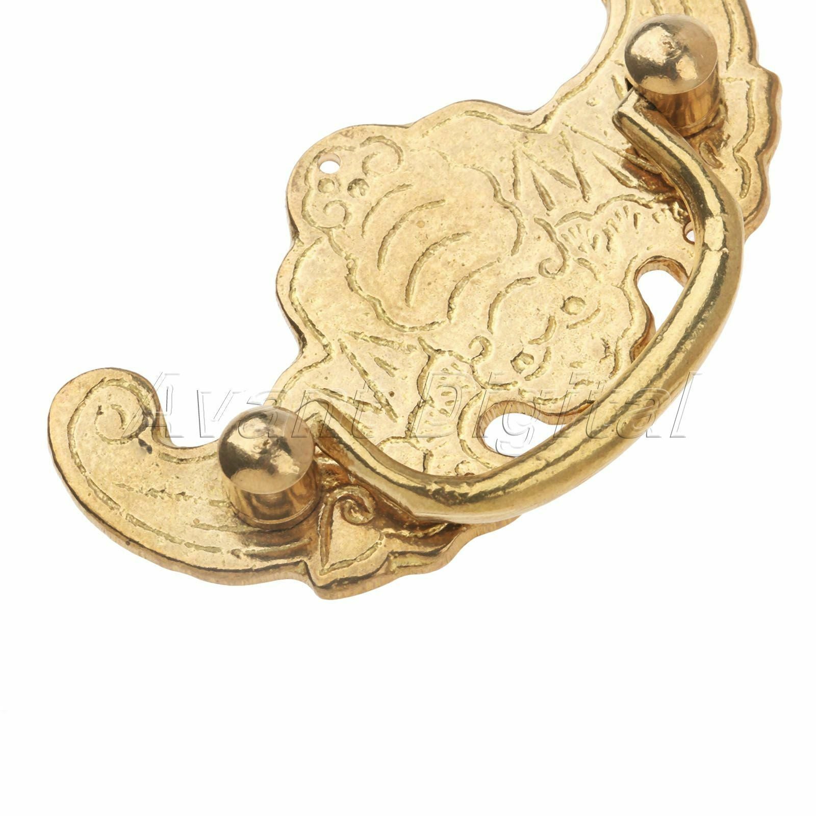 Wooden Box Drawer Door Funiture Pull Handle Pure Copper Small Bat Style Classic