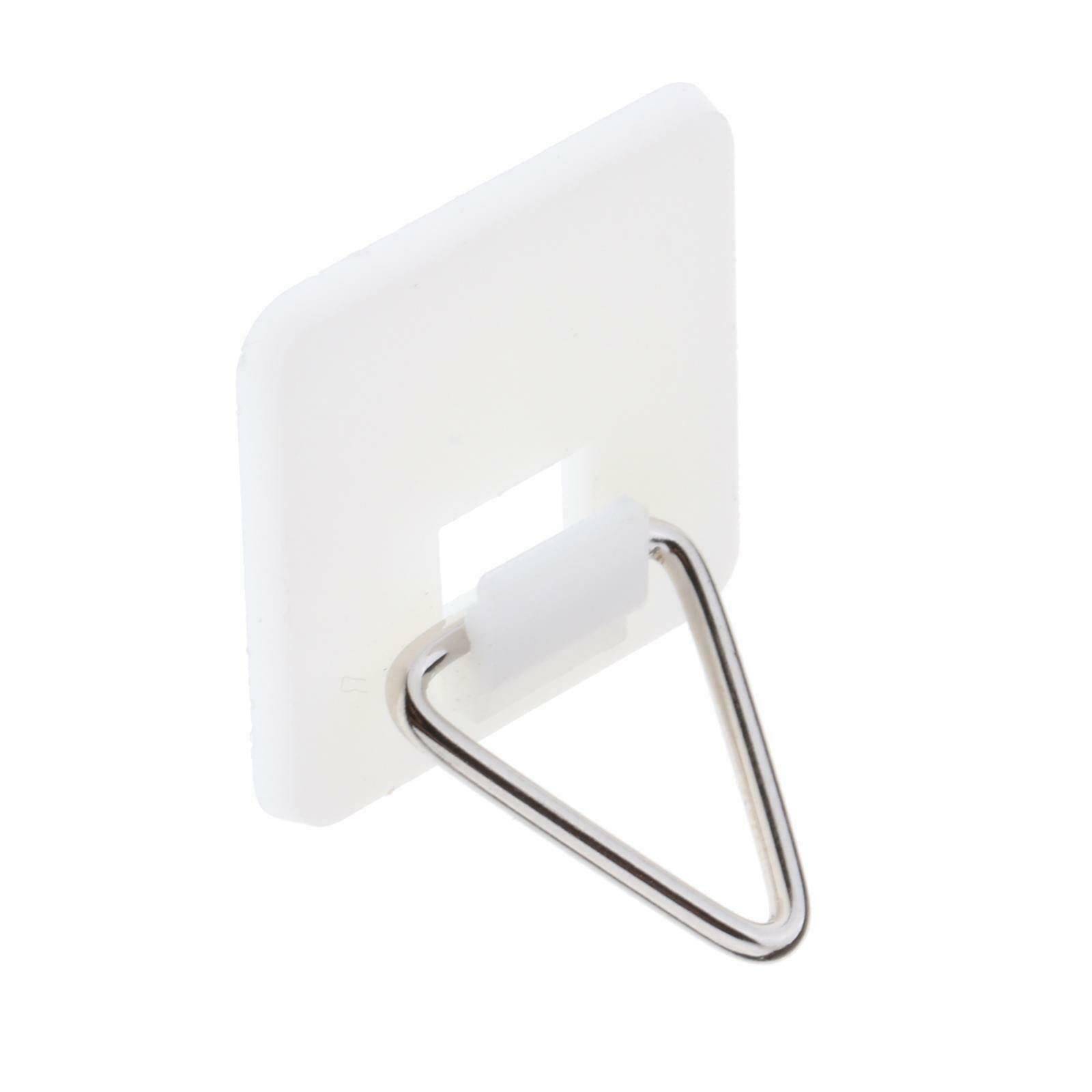 10x Vertical Plate Wall Hanger Plates Holder Hooks Strong Hold Adhesive Rack