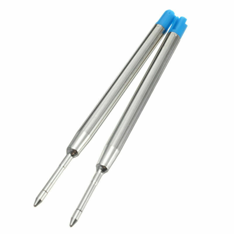10pcs Blue Ballpoint Pen Refill Replacement Medium Standard For Parker Style Ink