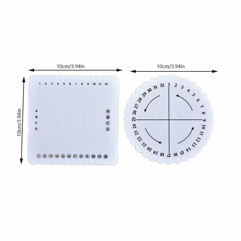 2pcs/set Round&Square Bracelet Knitting Disc Disk Tray Braided Rope Creat.l8