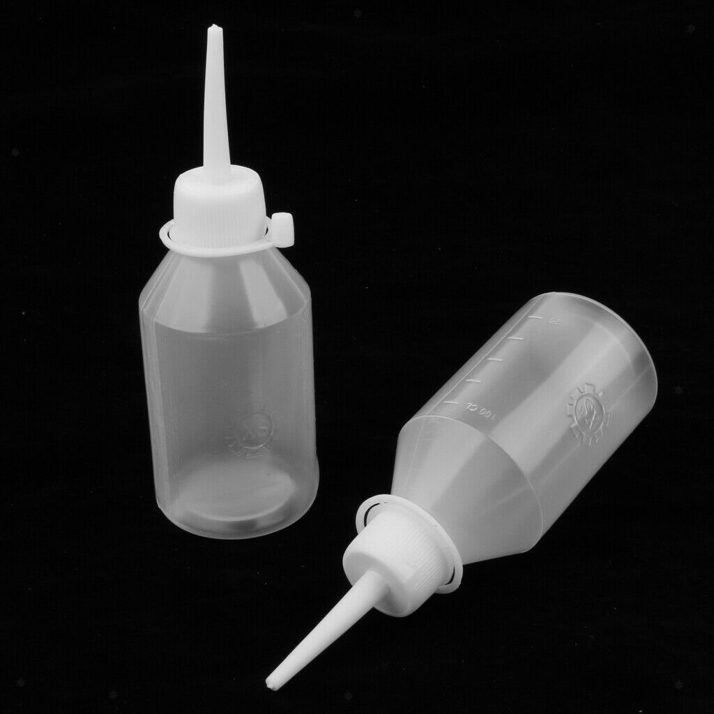 16 x 100ml Glue Oil Applicator Bottle Clear Squeezable Bottles for Quilling