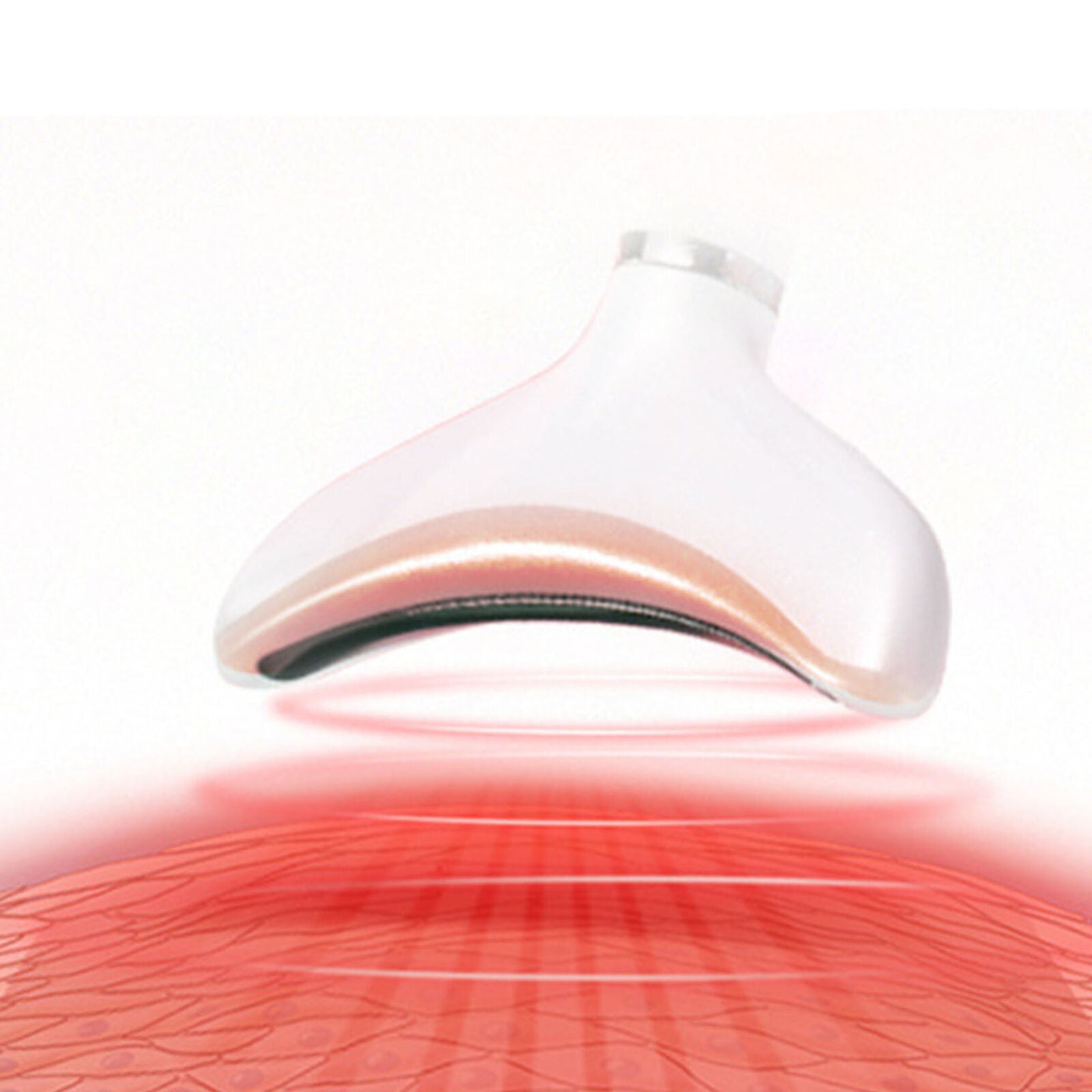 LED Photon Therapy Neck Massager Safe Face Lifting Tool Vibration White