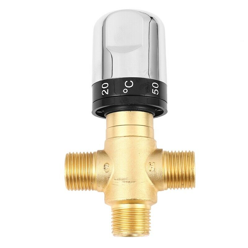 Pipe Thermostat Faucet Thermostatic Mixing Valve Bathroom Water Temperature CoN7