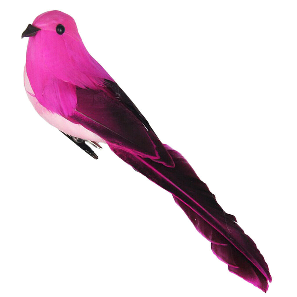 5Pcs Artificial Foam Birds, Clip on Feathered Bird Ornaments, DIY Craft for Home