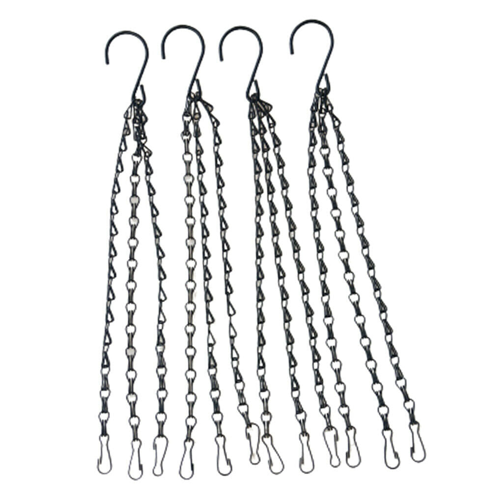 8x Durable Flowerpot Chain Hooks Bird Houses Hanging Hook Garden Fence Decor