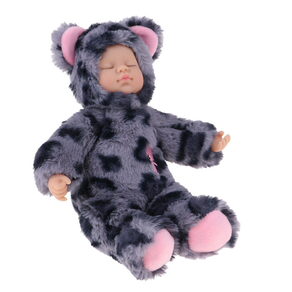 Leopard Printed Plush Stuffed Toys Sleeping Baby