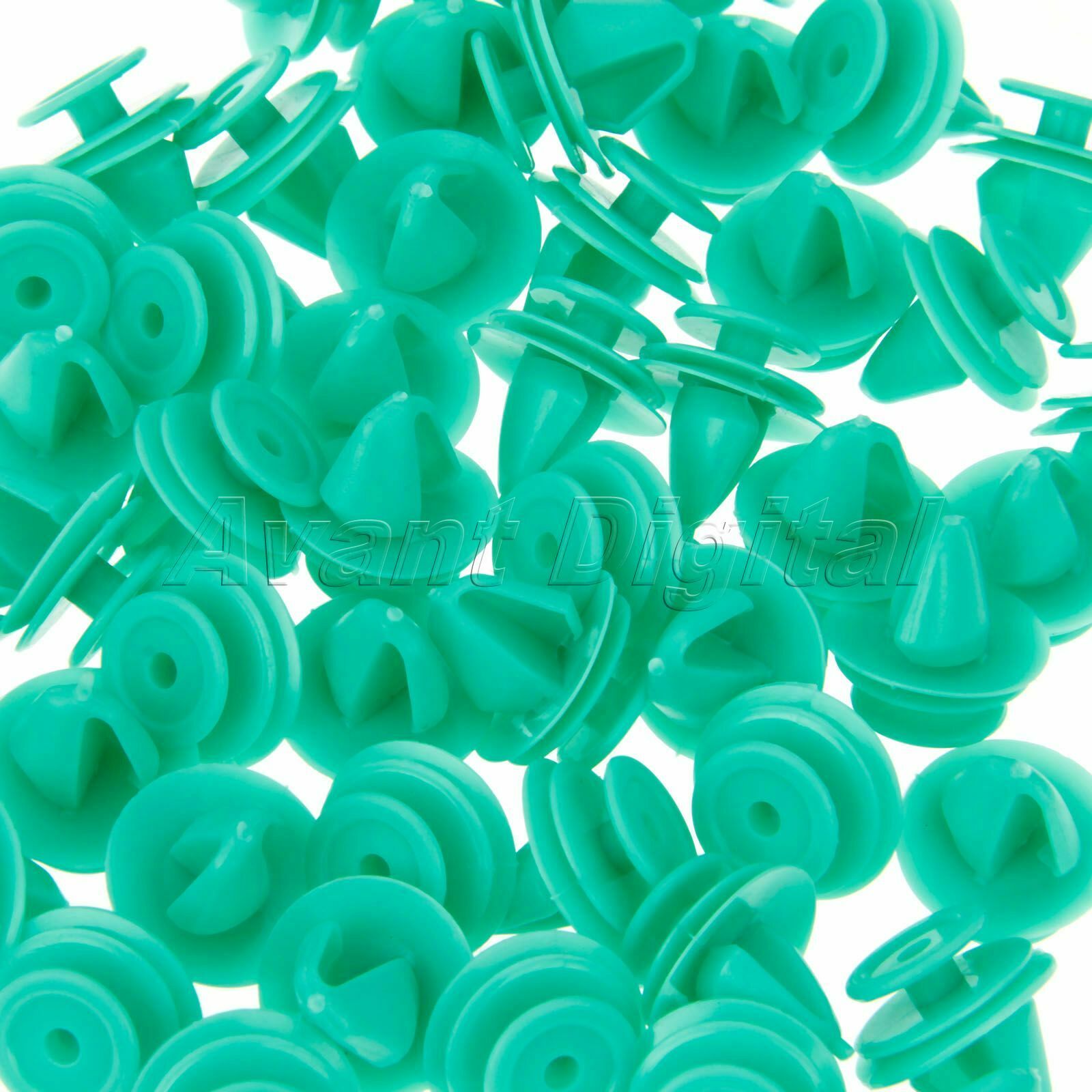 50PC Nylon Decorative Clip Green Automobile Interior Car Door Fixed Fastener