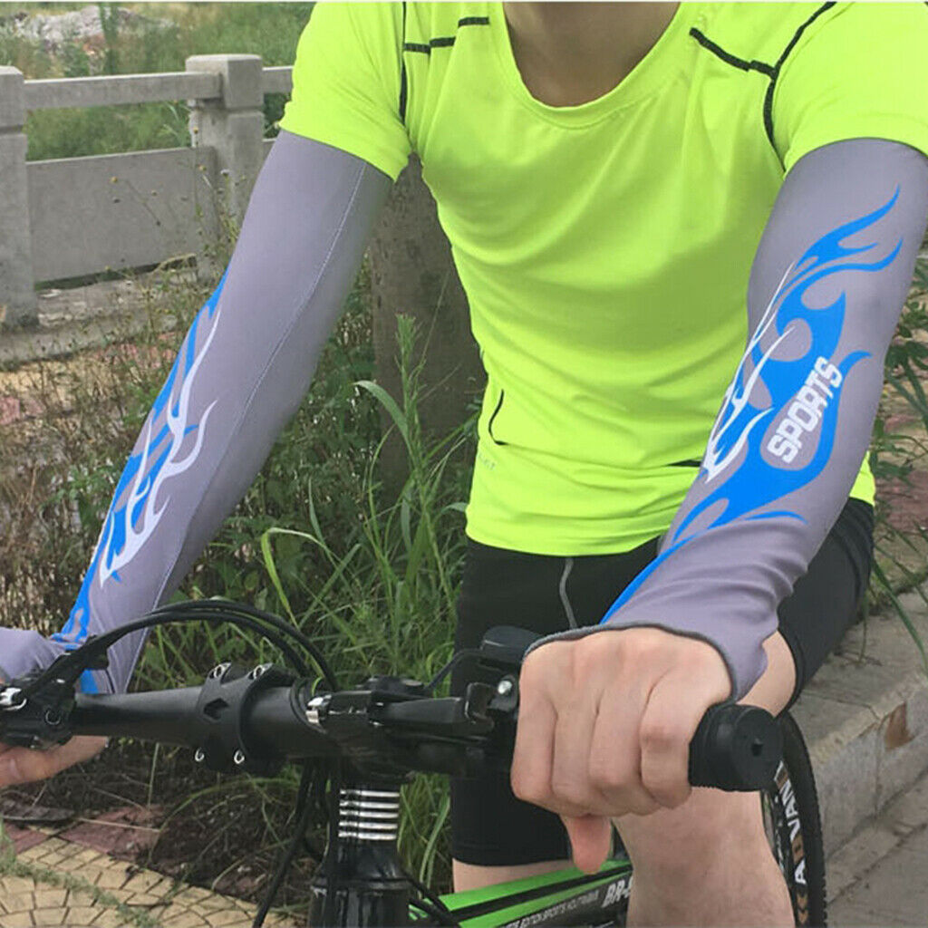 1 Pair Cooling Arm Sleeves UV Sun Protection Cover Cycling Golf Sports XL