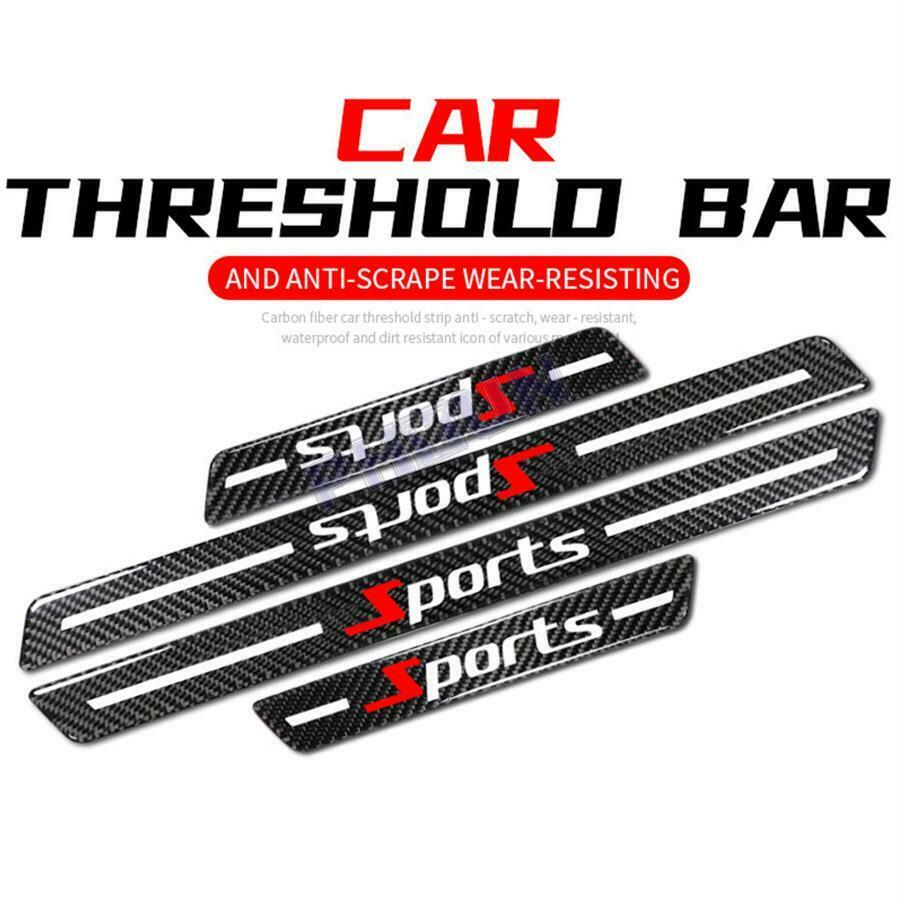 4 Carbon Fiber Car SUV Door Scuff Sill Cover Panel Step Protector Trim Universal