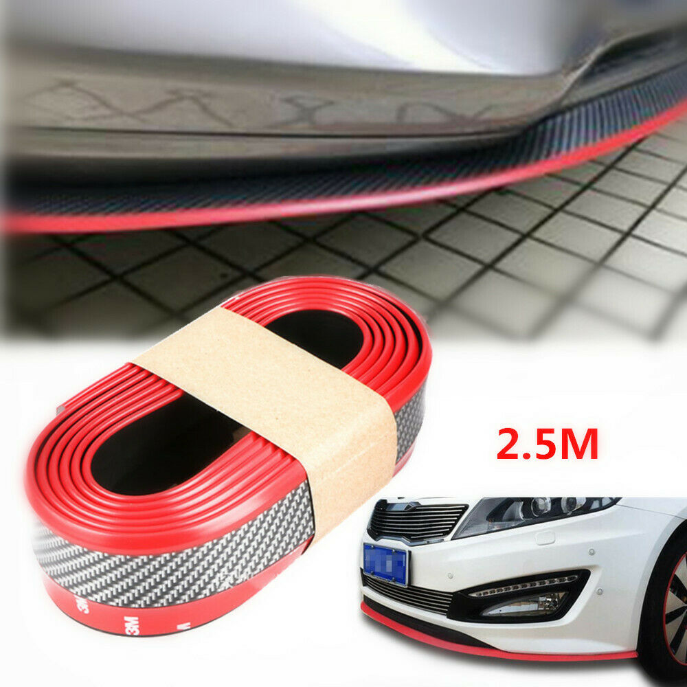 2.5M Car Front Bumper Lip Splitter Body Spoiler Chin Skirt Protector 6CM Width