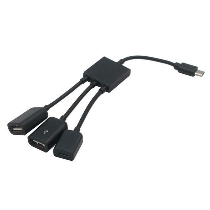 3 in 1 Fast USB Hub Cable Phone Charging Cord Multi Function 3 Ports Universal